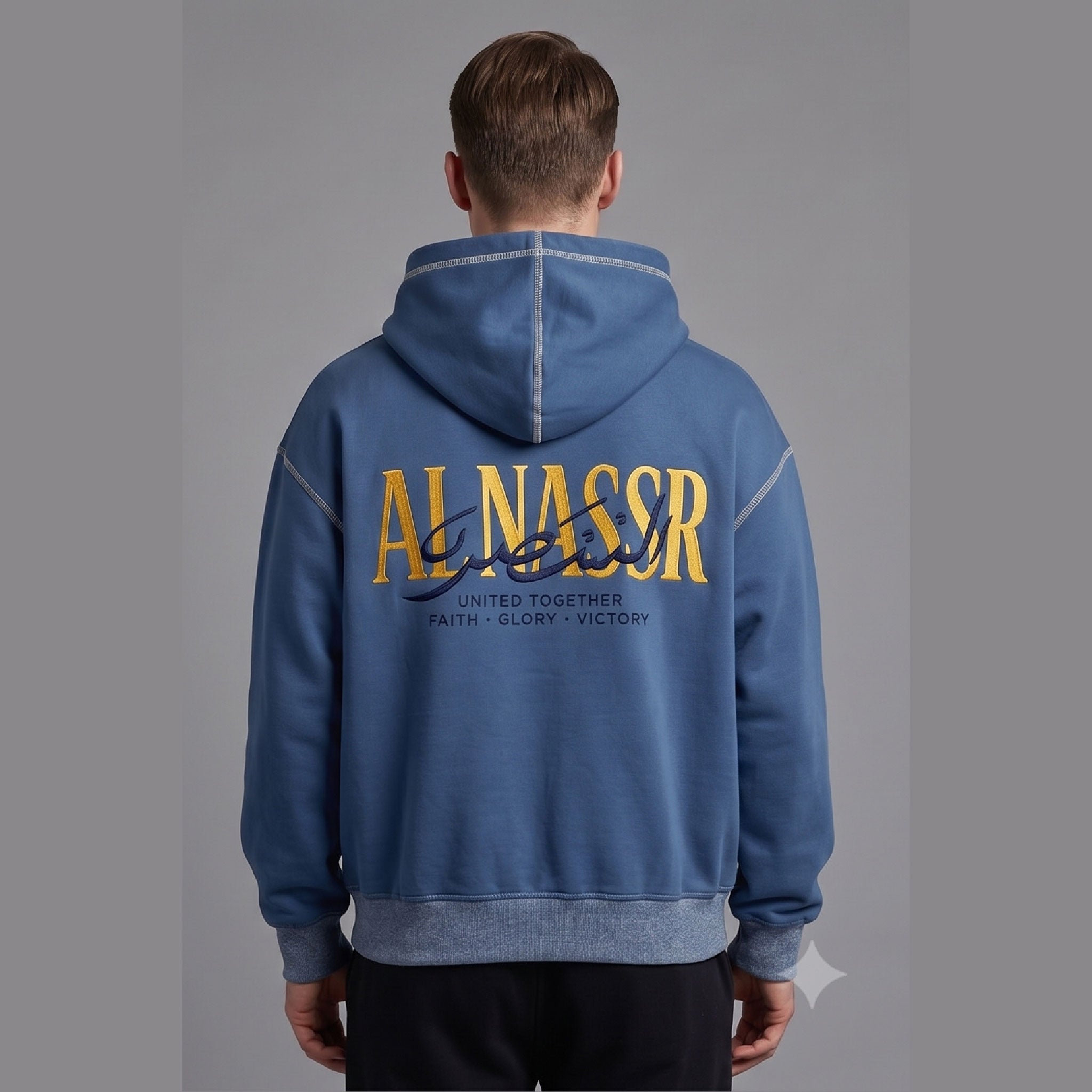 Blue Hoodie with Al-Nassr design