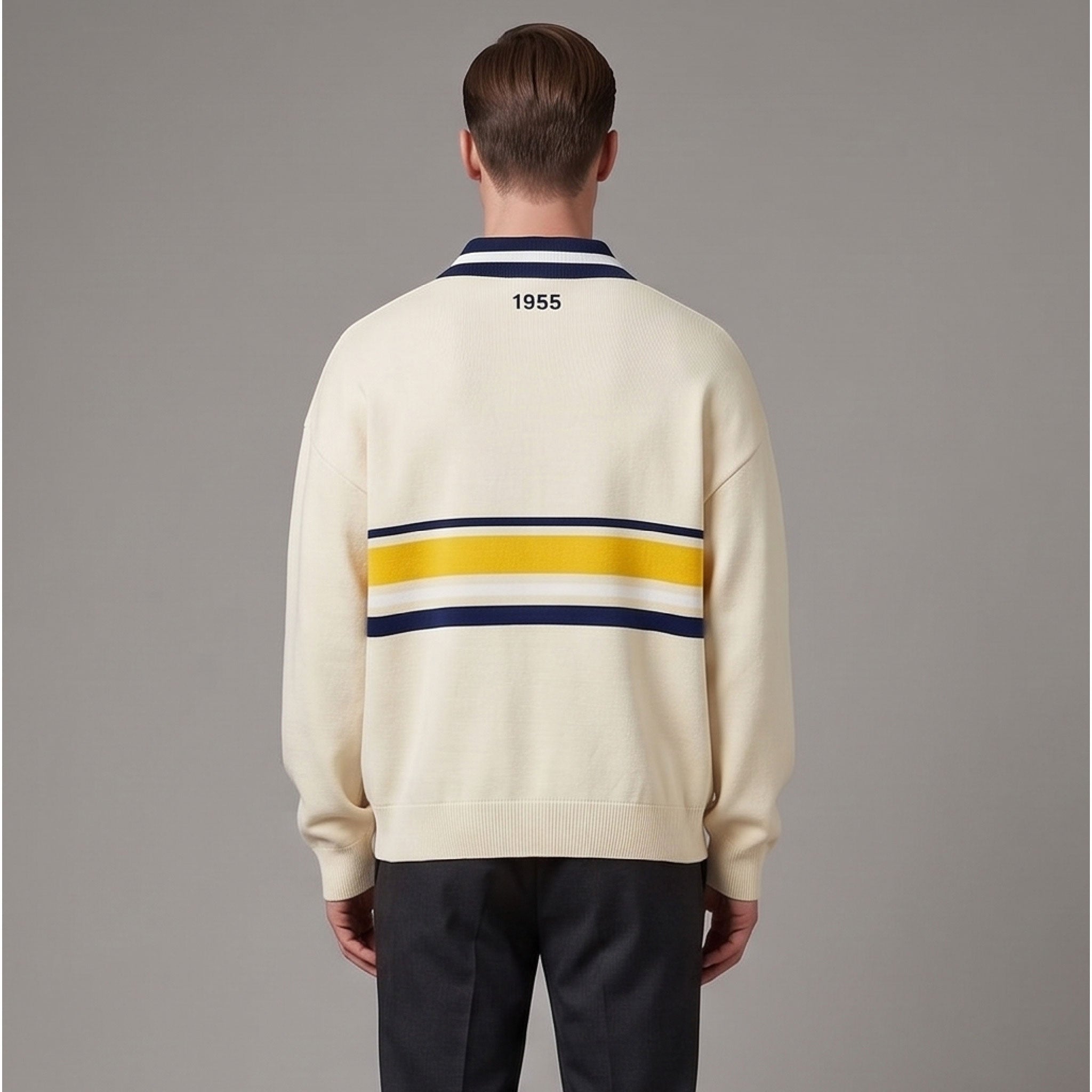Butter Yellow with Blue and yellow details