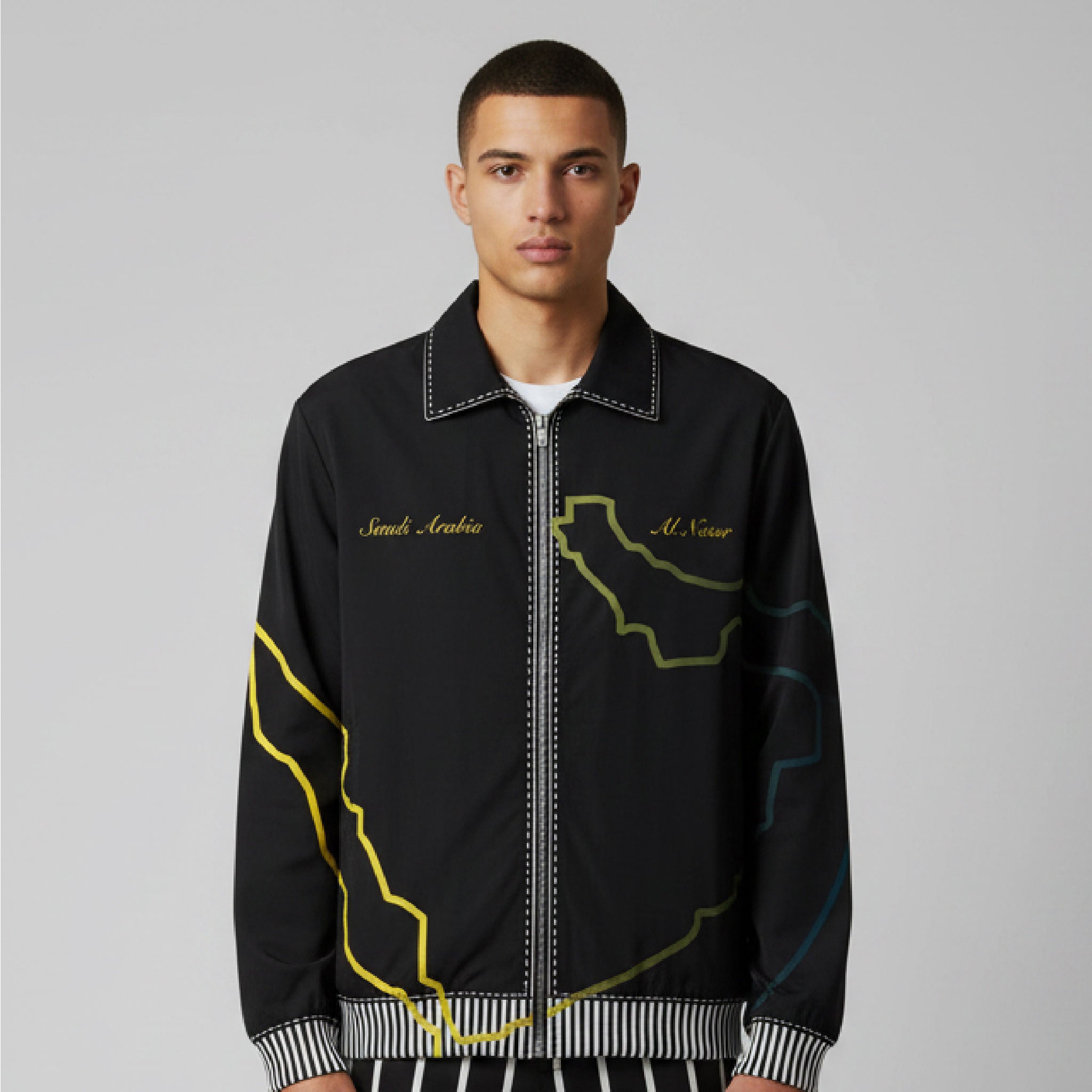 Al-Nassr Black Jacket with Nassr logo design