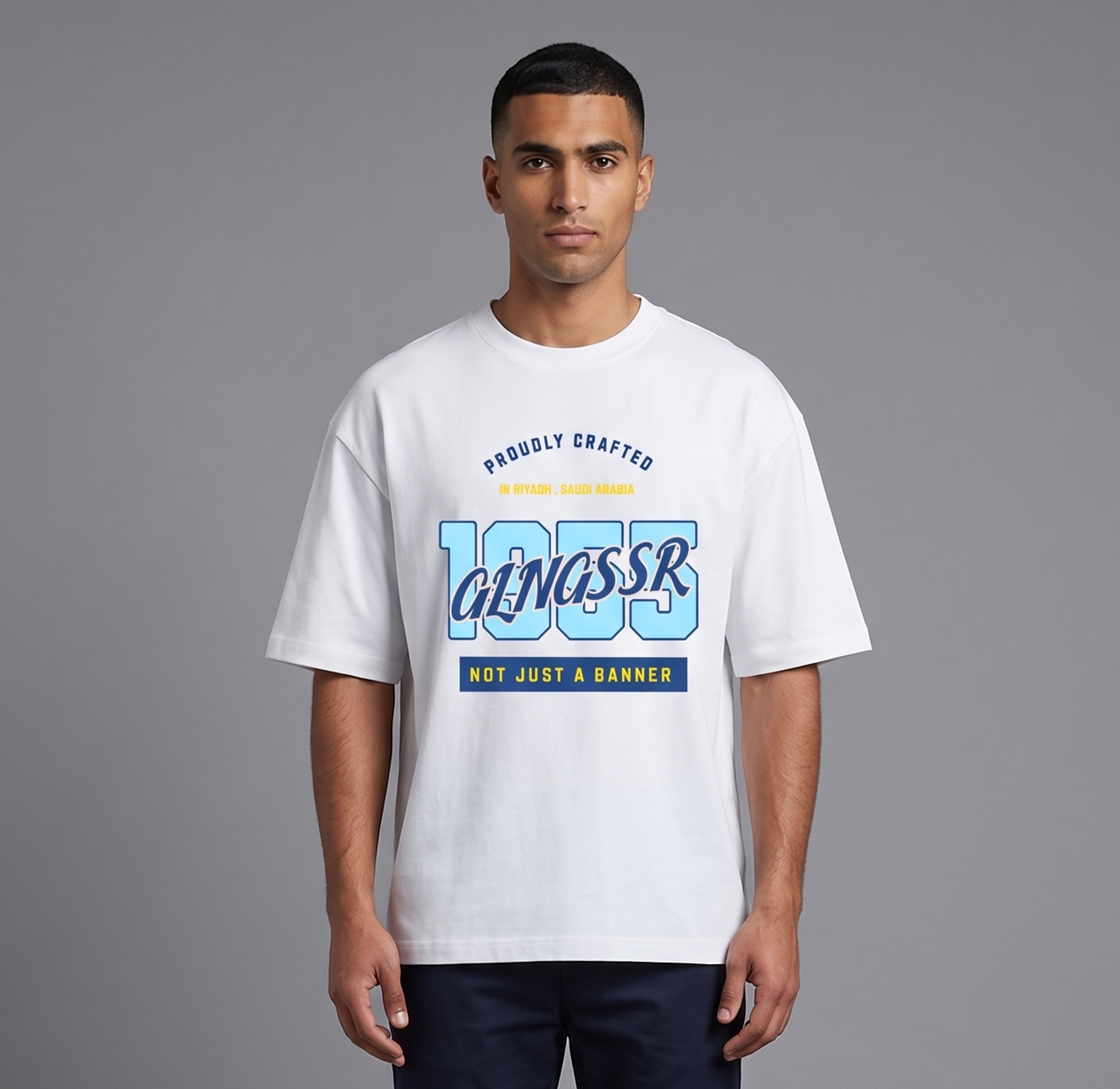 Al-Nassr White with Blue 1955 T-Shirt